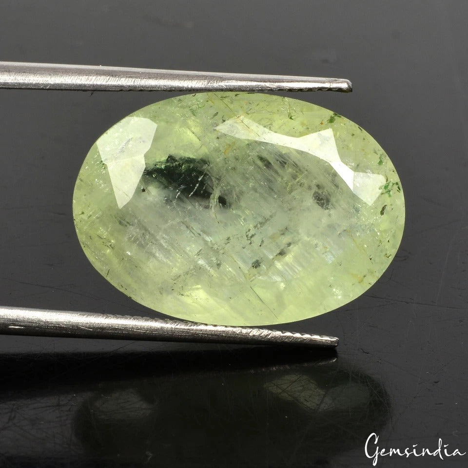 13.00 Cts Natural Green Aquamarine Oval Cut Loose Jewelry Making Brazil Gemstone