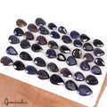 44 Pcs Natural Blue Sapphire Pear Faceted Cut 8mm-13mm Loose Gemstones 140 Cts