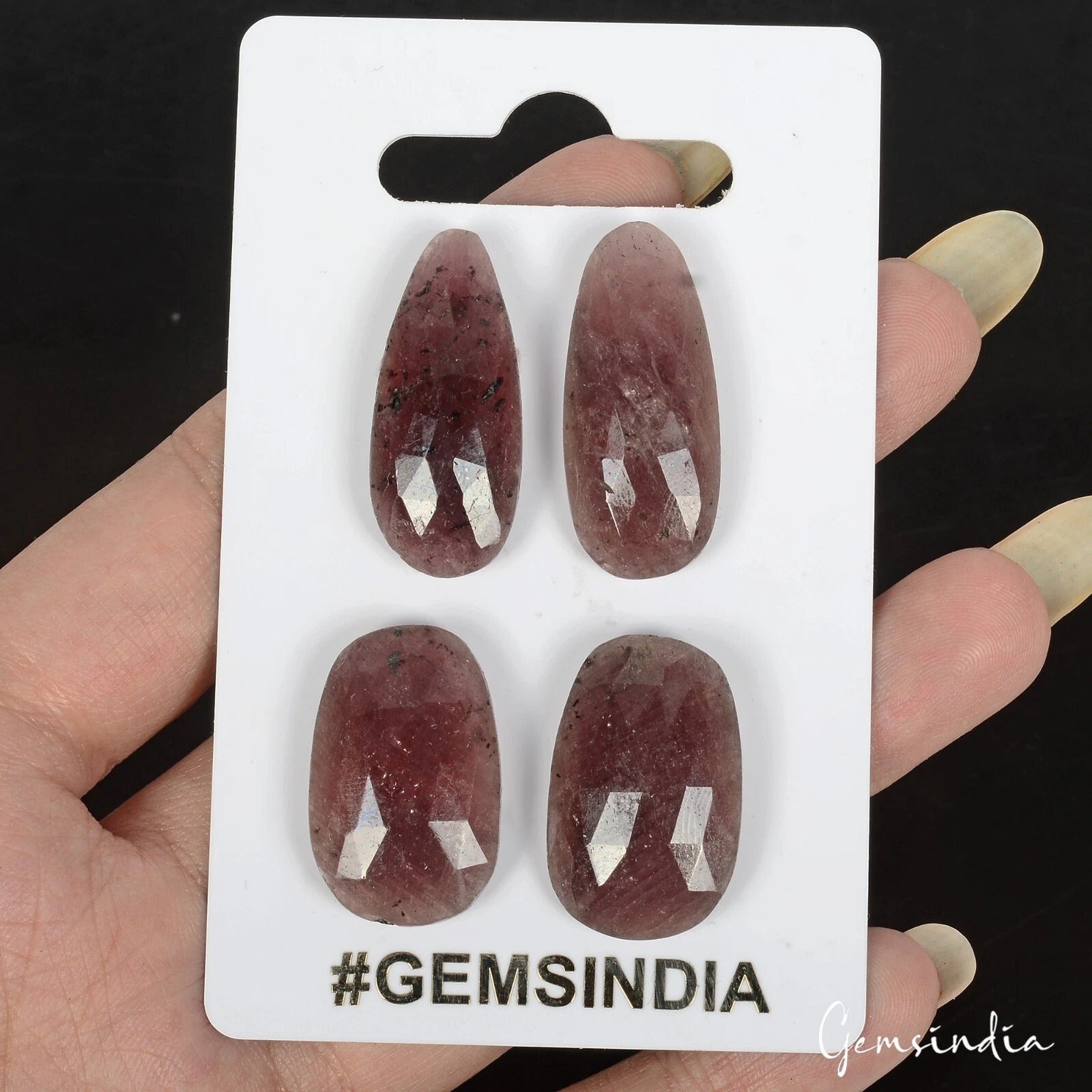 Ruby Lot, Loose Gemstone, Untreated, Red — 4 Pieces, 18mm to 28mm, 77.80 Ct, Madagascar