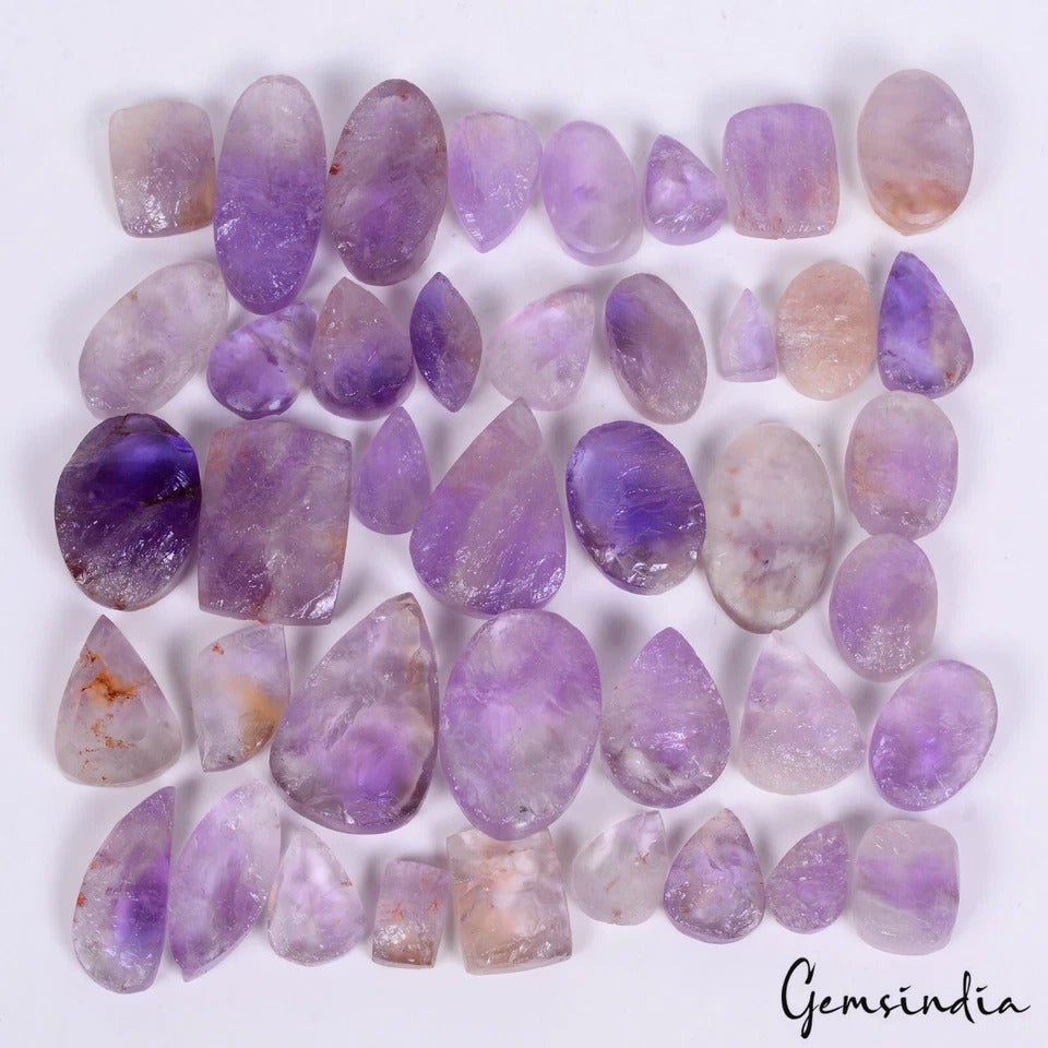 Amethyst Lot, Loose Gemstone, Untreated — 41 Pieces, 13mm to 35mm, 840 Ct, Brazil