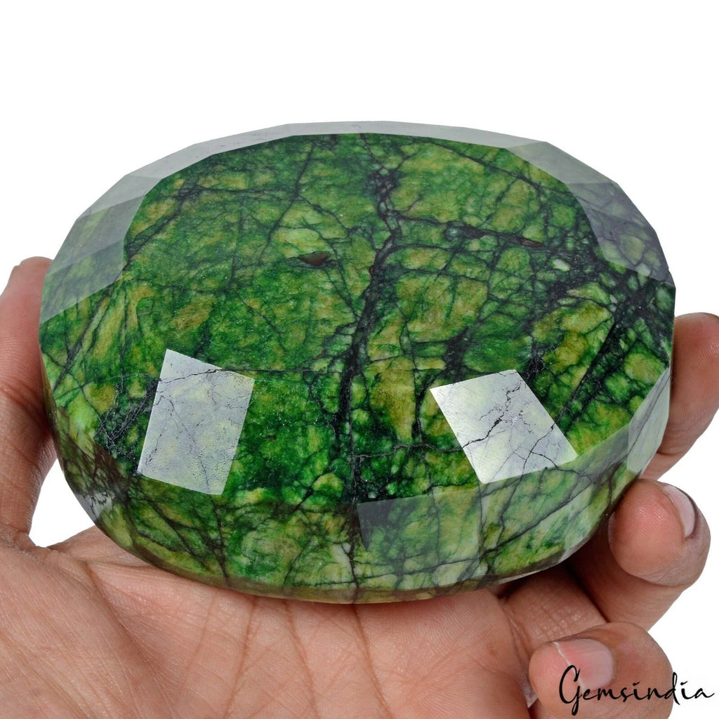3030 Cts Natural Green Emerald From Brazil Oval Cut Loose Earth mined Gemstone