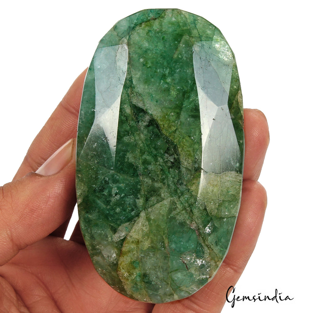 1270 Ct Natural Green Brazilian Emerald Oval Cut Faceted Earth Mined Loose Gems