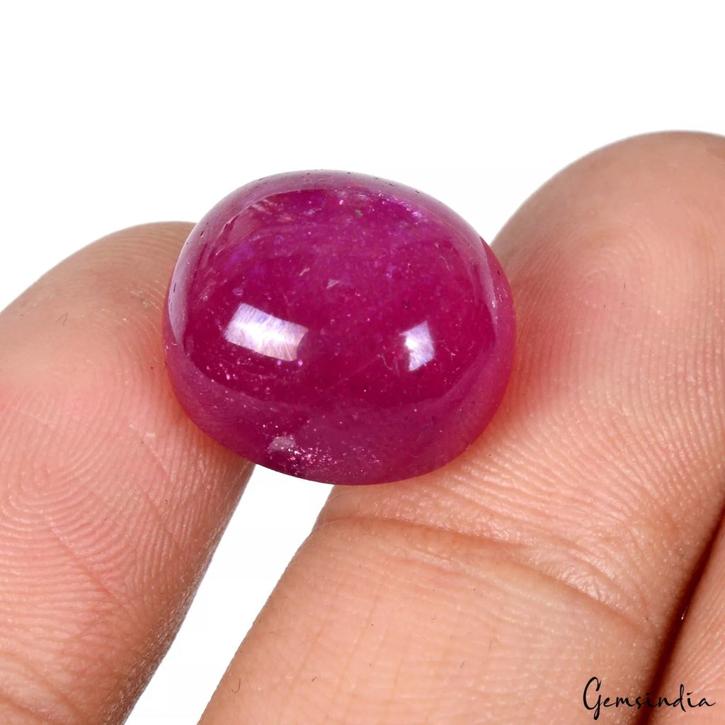 26.60 Cts Certified Natural Ruby Stunning Red Ring Size Loose Cabochon Gemstone