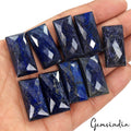 370 Ct Natural Blue Lapis Lazuli Baguette Checker Cut Loose Wholesale Gems Lot