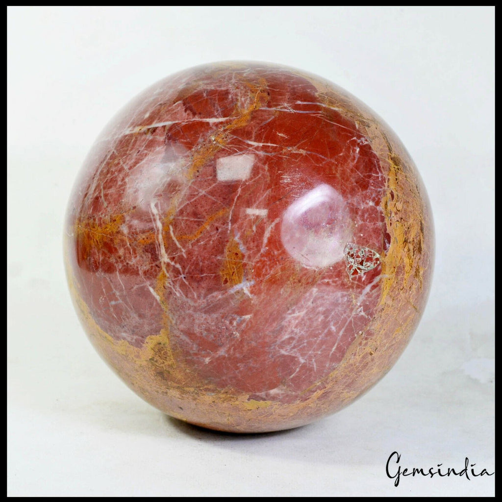 Red Jasper Sphere — 6.2 Inch in diameter, 4.984 Kg (24920 Ct), Madagascar