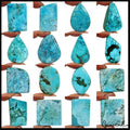 1500 Ct/16 Pcs Natural Blue Green Turquoise Mix Cabochon Loose 28-52mm Gemstones
