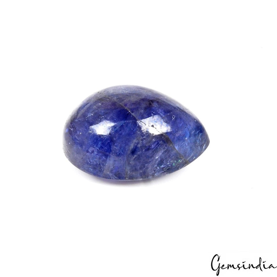 TOP RARE! Violet Blue Tanzanite Natural Pear Cab Loose Certified Gemstone ~5 Ct