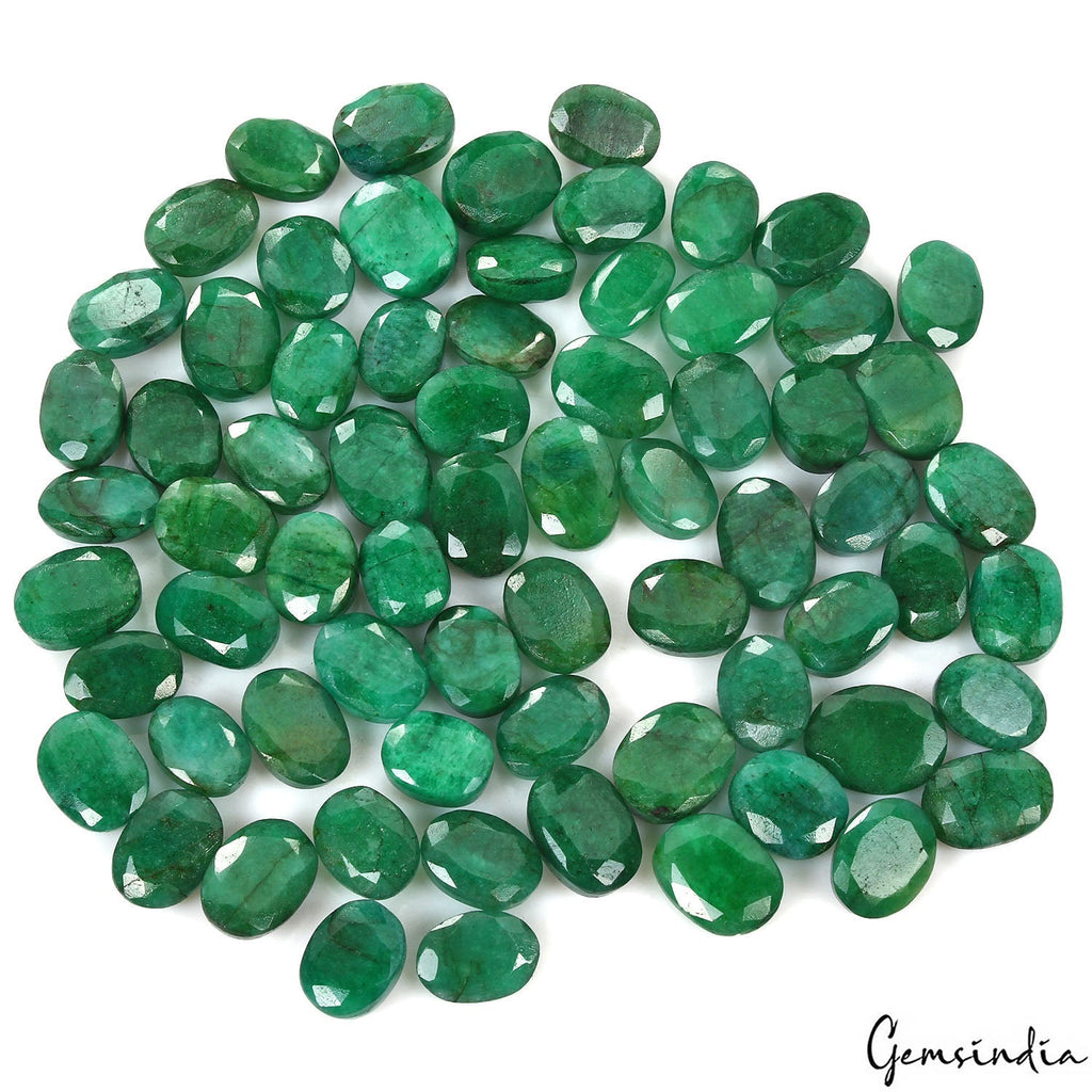 Certified 1000 Cts/69 Pcs Natural Zambian Dark Green Emerald Oval Cut Gems Lot