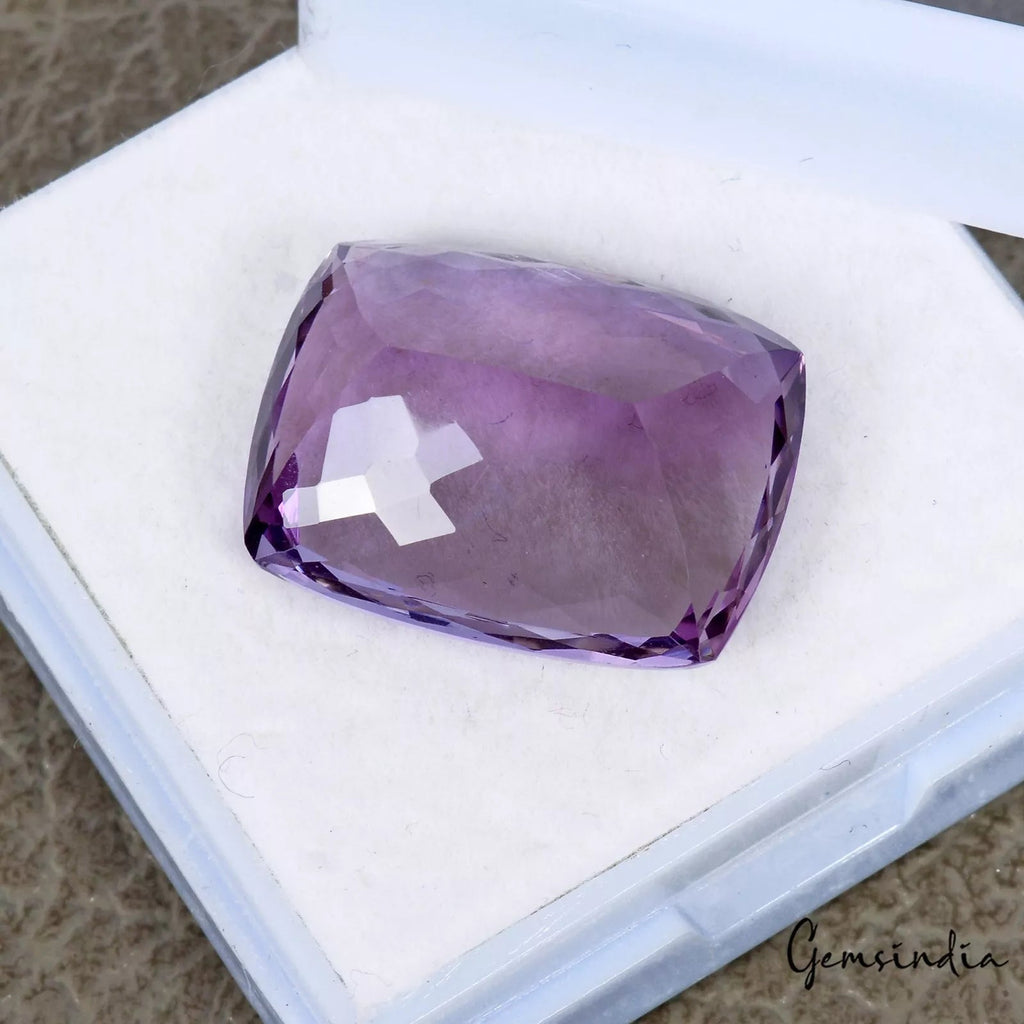 23.40 Cts Natural Purple Amethyst Cushion Cut Loose Untreated Gemstone For Ring