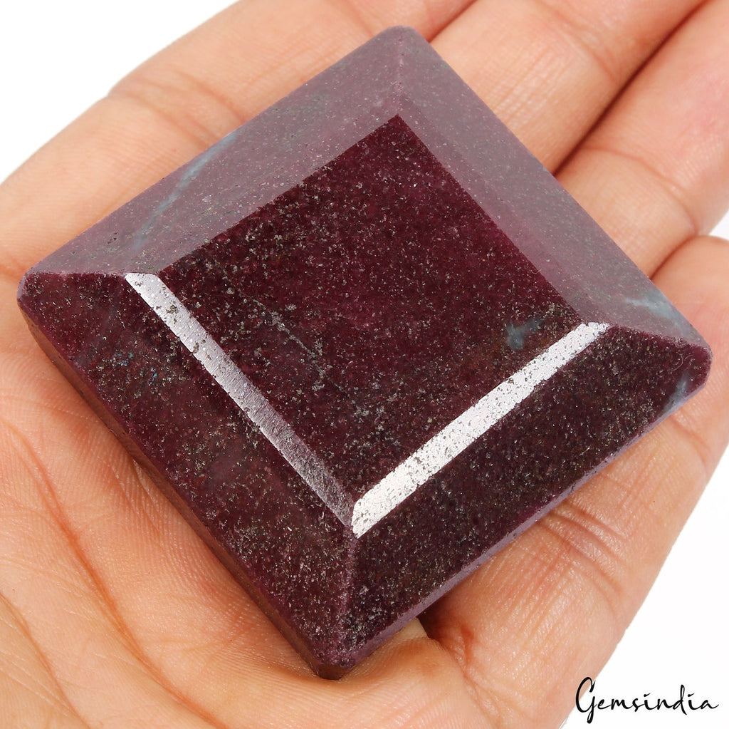 720Ct Natural Untreated Dark Red Ruby Octagon Cut Loose Huge Earthmind Gemstone