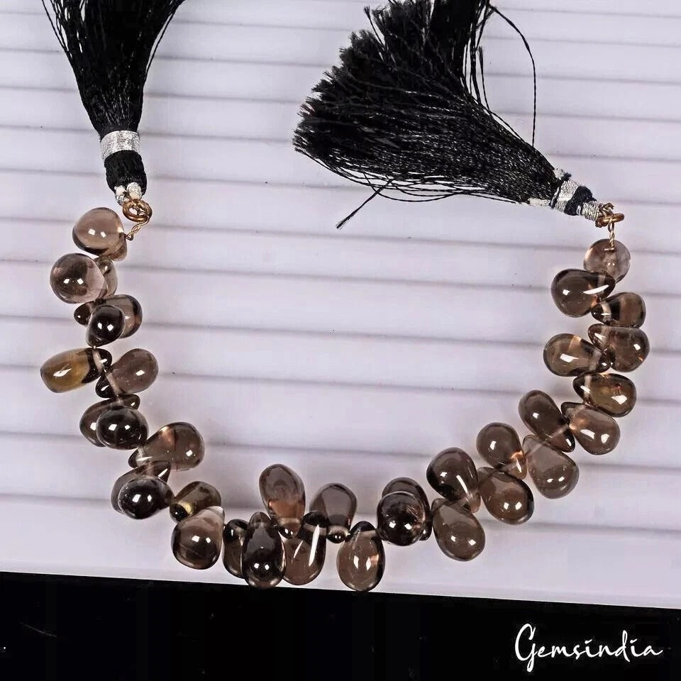 Smoky Quartz Beaded Strand — 8mm to 11mm, 95.00 Ct, Madagascar