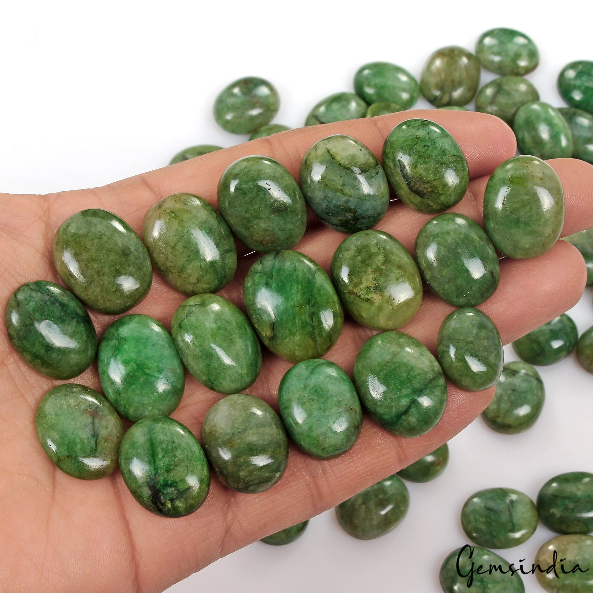 1000 Ct/59 Pcs Natural Brazilian Green Emerald Mix Cab Loose Huge Size Gems Lot