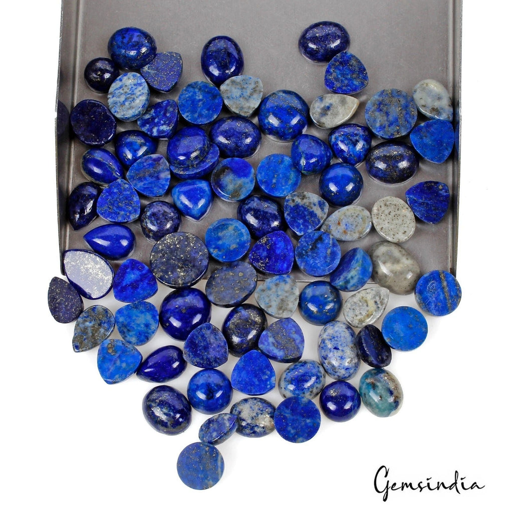 330 Cts Natural Blue Lapis Lazuli Mix Cab 8mm-14mm Loose Wholesale Gemstones Lot