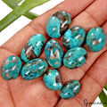 10 Pcs Natural Untreated Blue Turquoise 16-23mm Oval Cabochon Gemstones~129 Cts