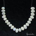 490 Cts/21 Pcs Natural Untreated Blue Shine Moonstone Oval Drill Bead Loose Gems