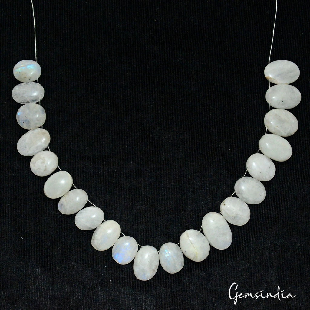 Moonstone Lot, Loose Gemstone, Untreated, Blue — 21 Pieces, 20mm to 27mm, 490 Ct, Madagascar