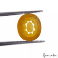 Certified 6.70Ct Natural Yellow Sapphire Oval Cut Unheated Loose Ceylon Gemstone