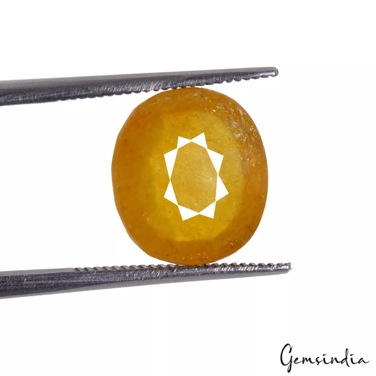 Certified 6.70Ct Natural Yellow Sapphire Oval Cut Unheated Loose Ceylon Gemstone