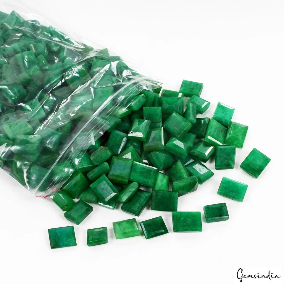 2500 Ct Natural Top Green Emerald Baguette Cut Loose 12-17mm Gemstones~200 Pcs