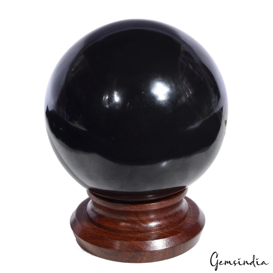 1.5Kilo Black Obsidian Sphere Large Crystal Ball Chakra Healing Meditation Stone