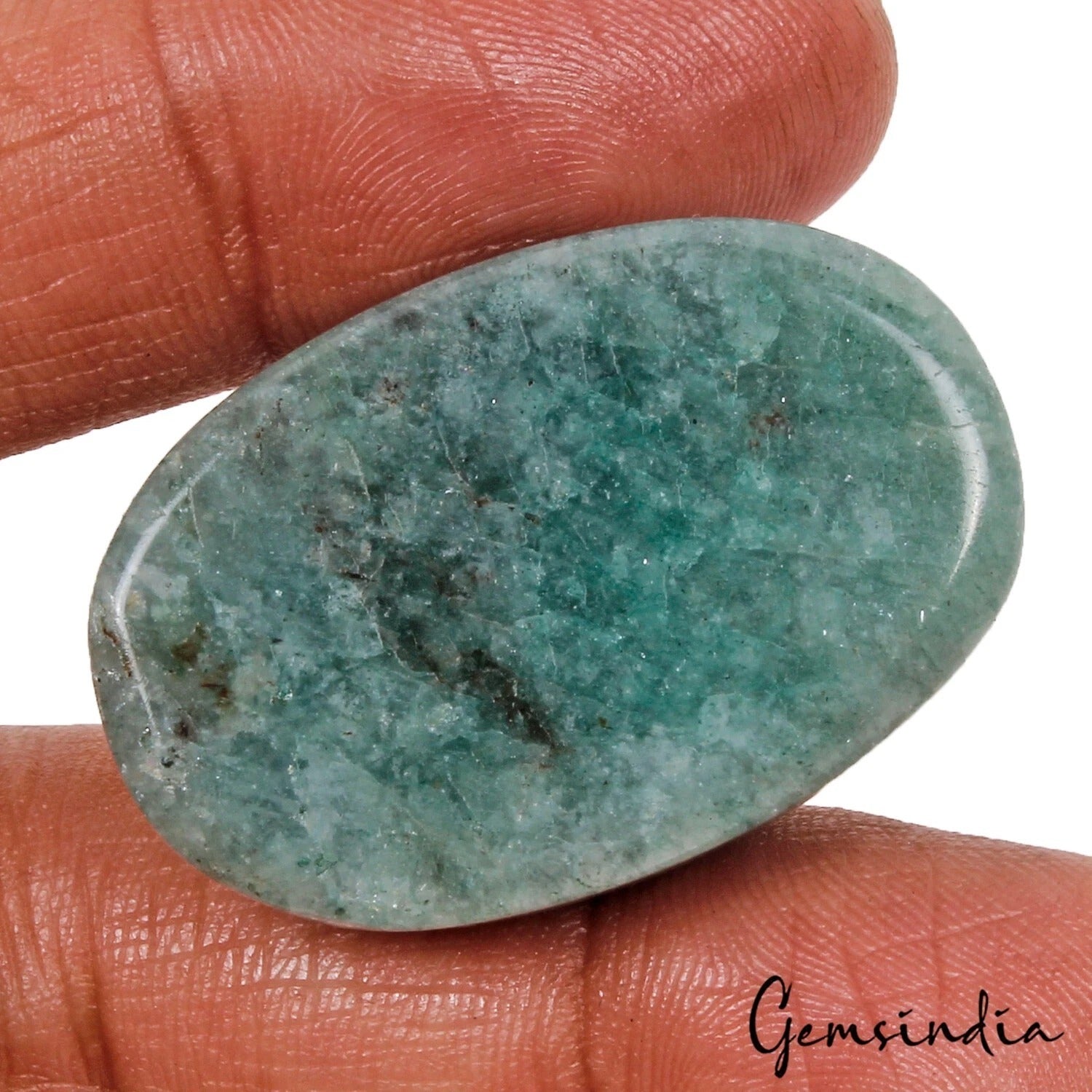 Emerald Cabochon, Green — 35 x 23 x 15mm, 112.80 Ct, Brazil