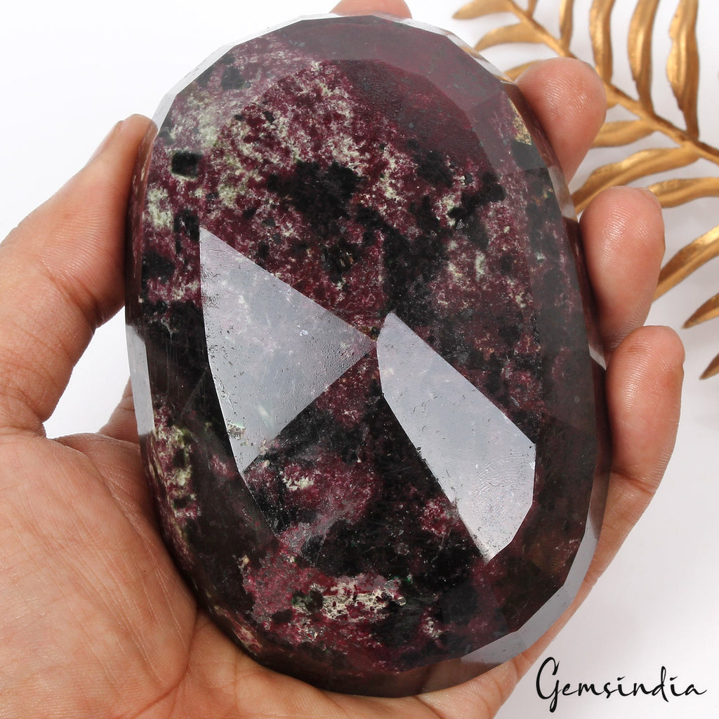 660 Gram Natural Untreated Dark Red Ruby Oval Cut Loose Museum Size Gemstone
