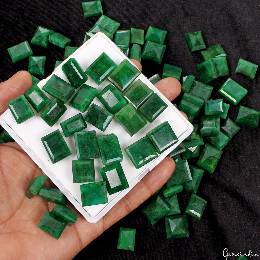 Natural Certified Baguette Cut Colombian Green Emerald 1500 Ct Loose Gemstones