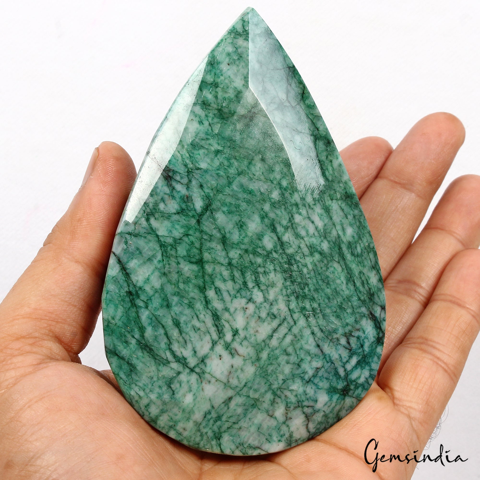 1640 Cts Natural Brazilian Green Emerald Pear Faceted Earth Mined Loose Huge Gem