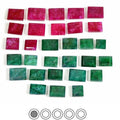 450 Cts/30 Pcs Natural Pink Beryl/Green Emerald Baguette Cut Gems For Jewelry