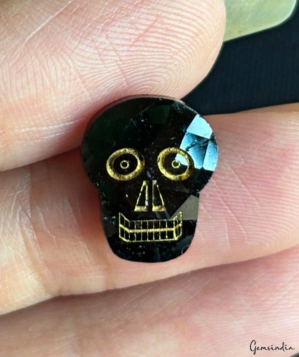 IIGJ Certified 4.36cts Rare Skull Head Shape Black Natural Earth Mined Diamond