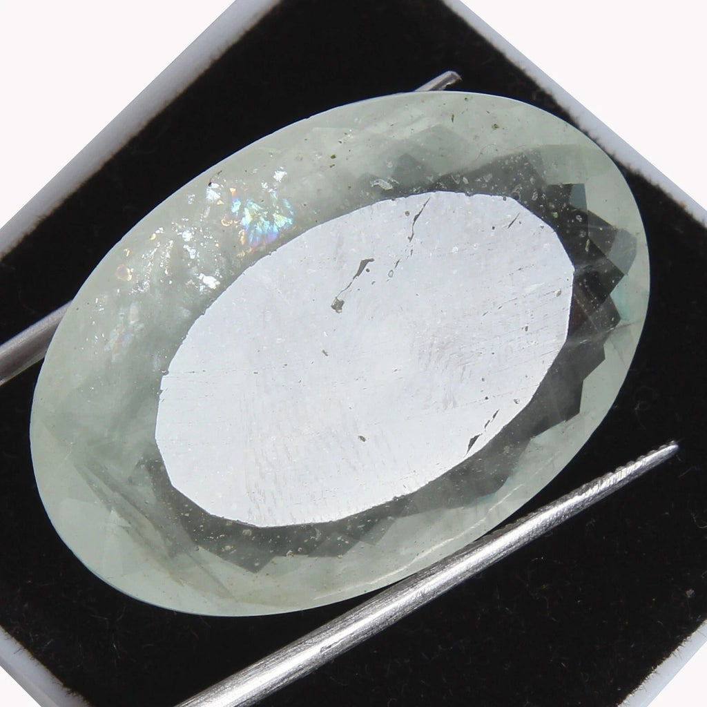 IGL&I Certified 40.80 Cts Natural Brazilian Untreated Blue Aquamarine Oval Gem