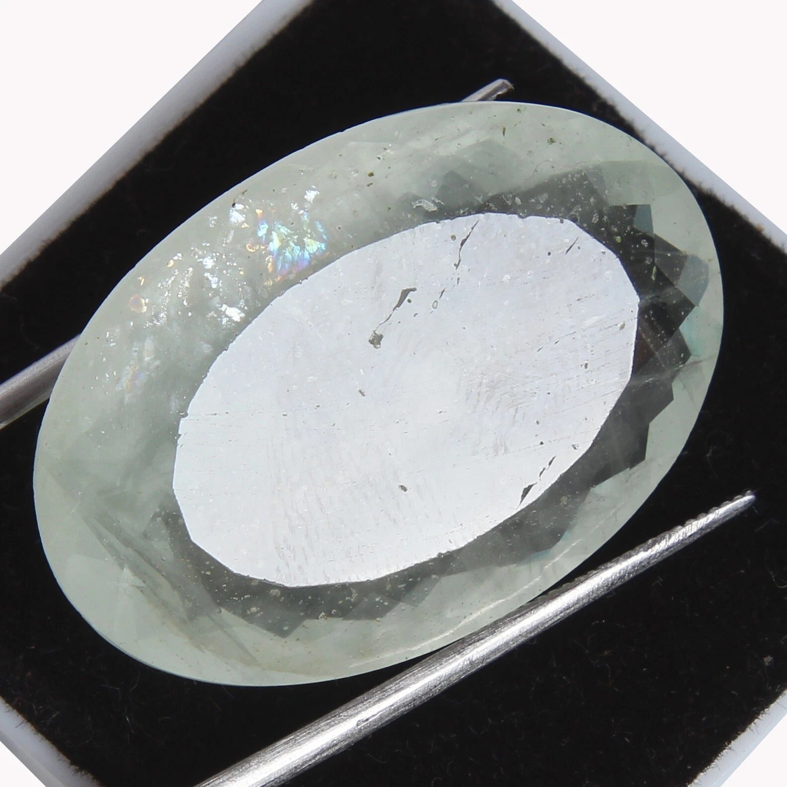 IGL&I Certified 40.80 Cts Natural Brazilian Untreated Blue Aquamarine Oval Gem