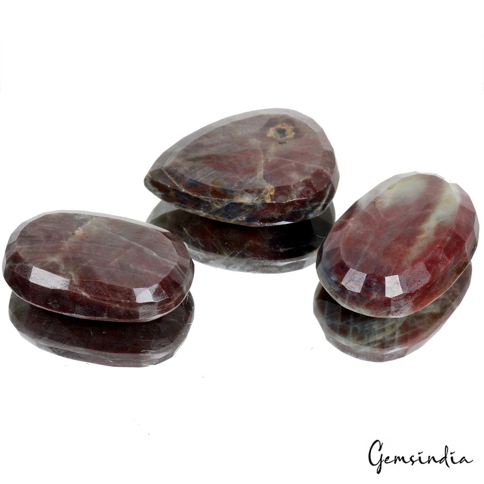 720 Cts/3 Pcs Natural Untreated Brown Red w Gray Sapphire Mix Cut Loose Gems Lot