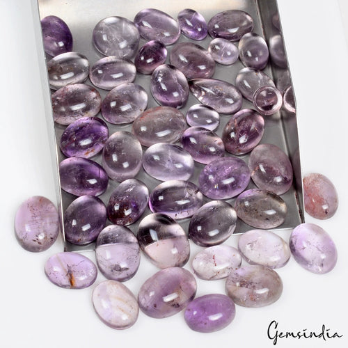 Amethyst Cabochon, Oval Cabcohon, Untreated — 9mm to 18mm, 370 Ct, Madagascar