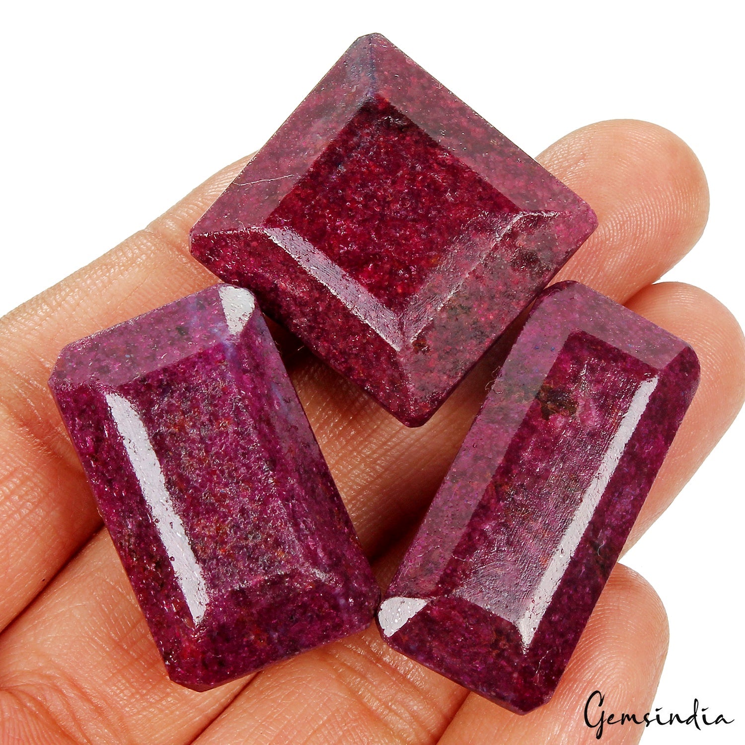 330 Cts Natural Ruby Octagon Cut Earth Mined Gemstones From Madagascar 27-37mm