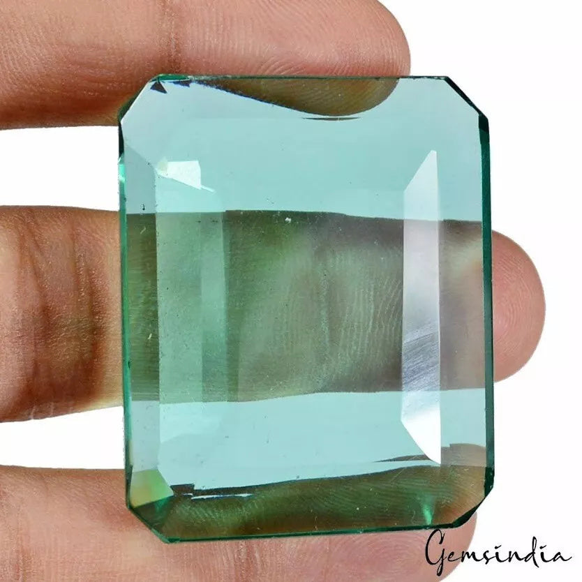 172.50 Ct Hydro Aquamarine Teal Green Octagon cut Rare 43/35mm jewelry Gemstone