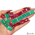 280.00 Ct Natural Ruby Emerald Rectangular Cut Loose Gemstone For Making Jewelry