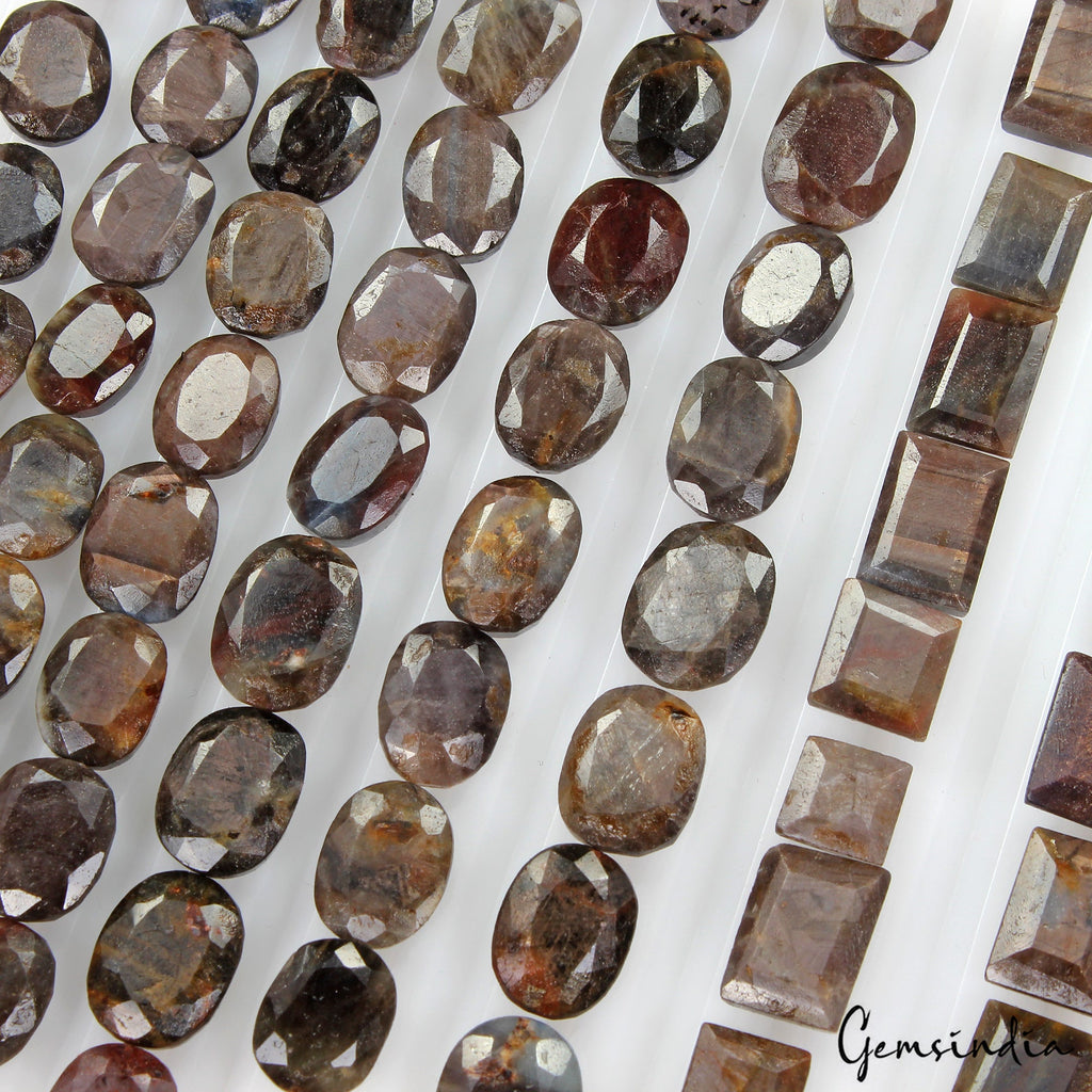550 Ct Natural Untreated Brown Gray Sapphire Mix Faceted Loose Gems Lot 68 Pcs