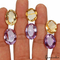 AAA 106.80 Ct/6 Pc Natural Citrine Amethyst VVS Oval Cut Certified Gemstones Lot