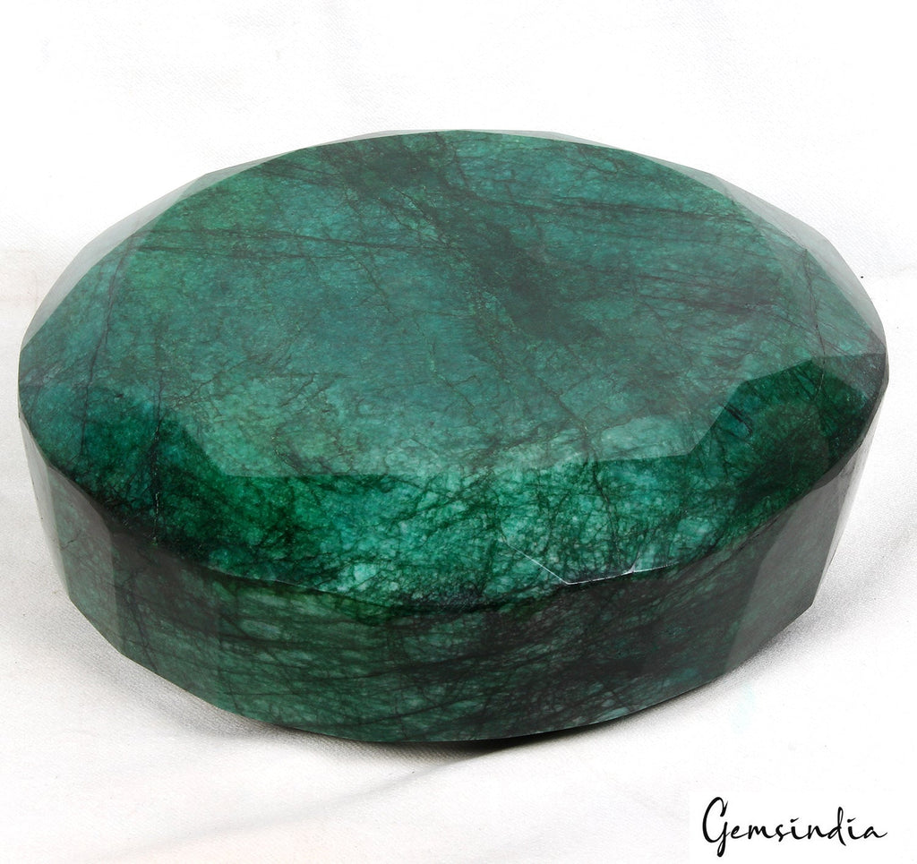 Giant 14.35 Kg Natural Emerald Brazil Gemstone-Huge Round Cut 11.5" Masterpiece