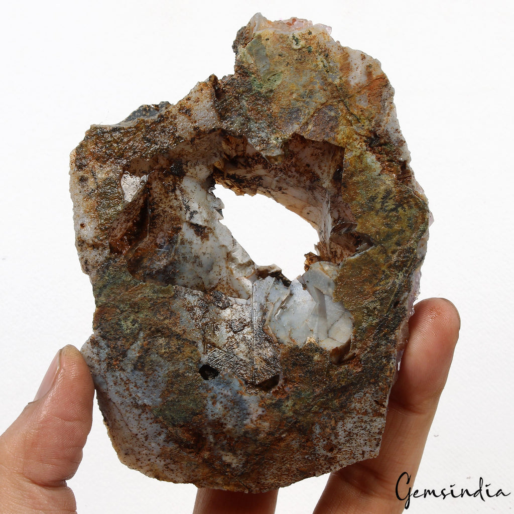 Stunning Natural Amethyst Geode Cluster with Central Aperture & Display Stand