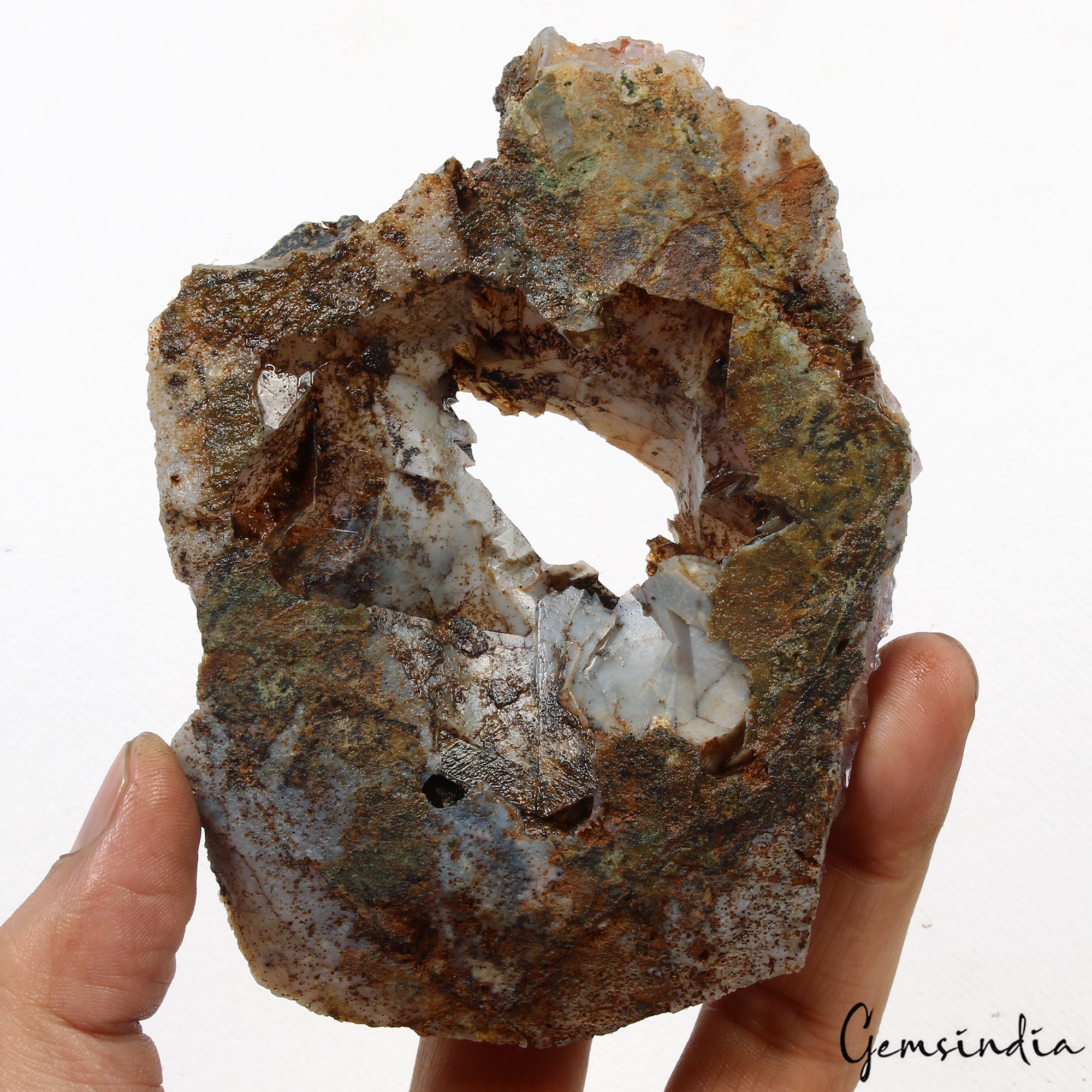 Stunning Natural Amethyst Geode Cluster with Central Aperture & Display Stand