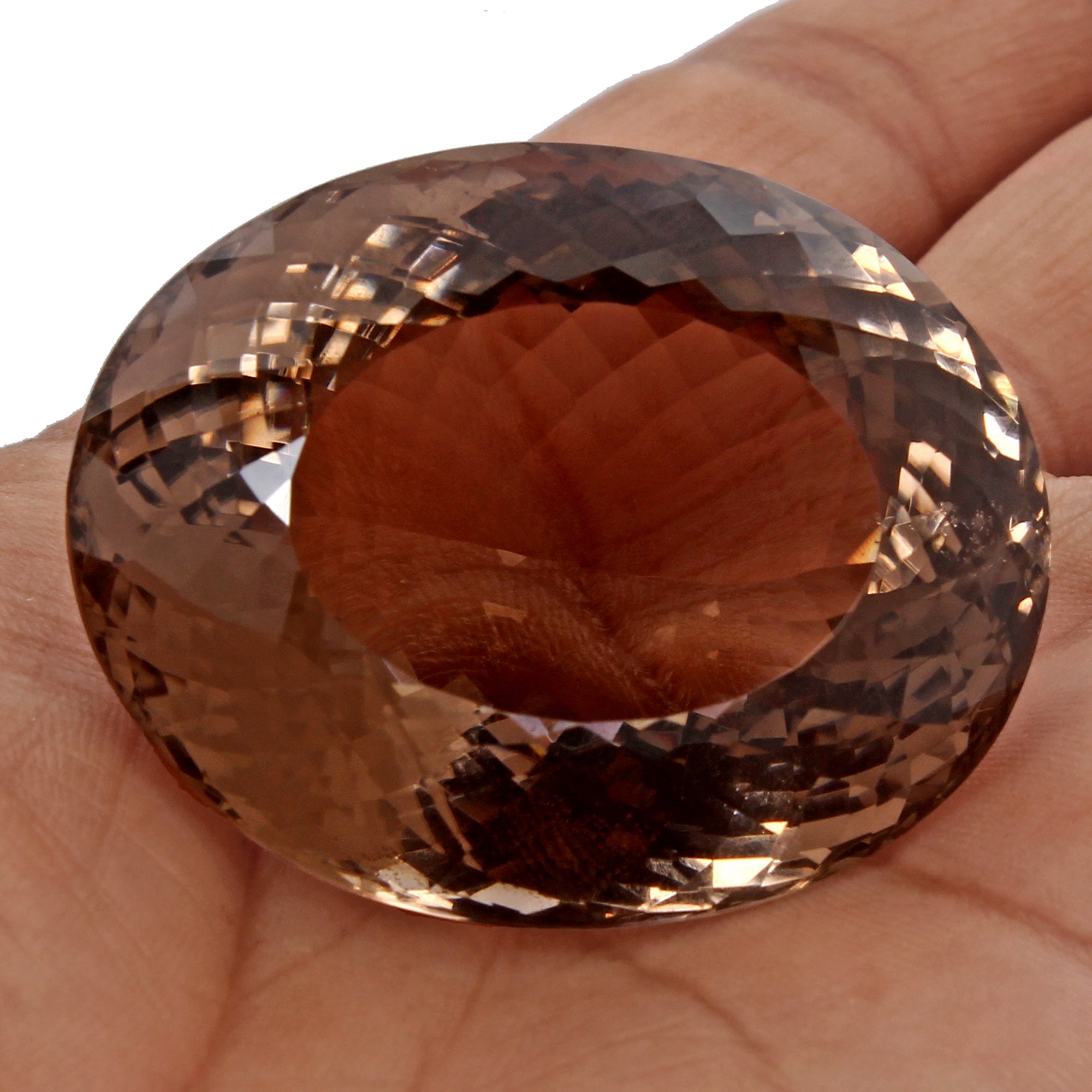 Quartz Loose Gemstone, Oval Faceted Cut, Untreated — 43x34x24 mm, 210 Ct, Madagascar