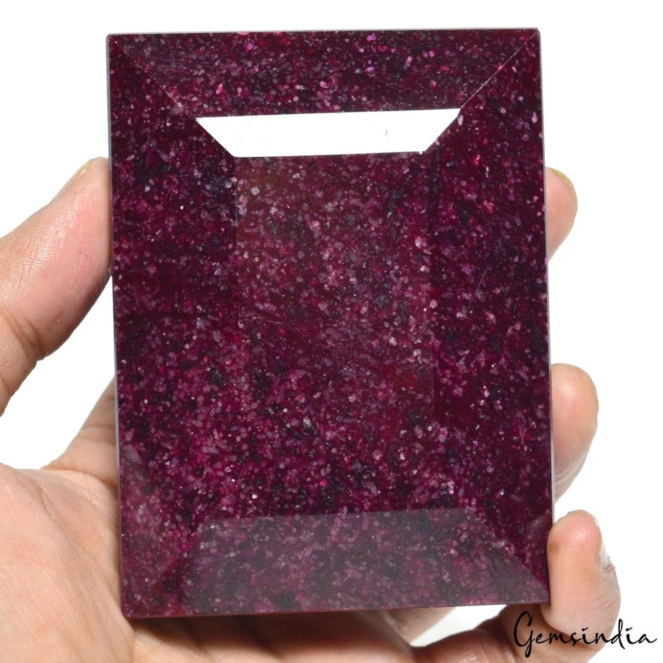 3140 Ct. Natural Red Ruby Rectangular Cut Huge Earth mined Museum Size Gemstone