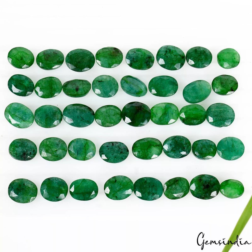 250.00 Ct Natural Green Brazilian Finest Emerald Oval Cut Faceted Loose Gems Lot