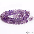 570 Ct/64 Pcs Natural Untreated Amethyst Round Drilled Loose Bead Gems 19"Strand