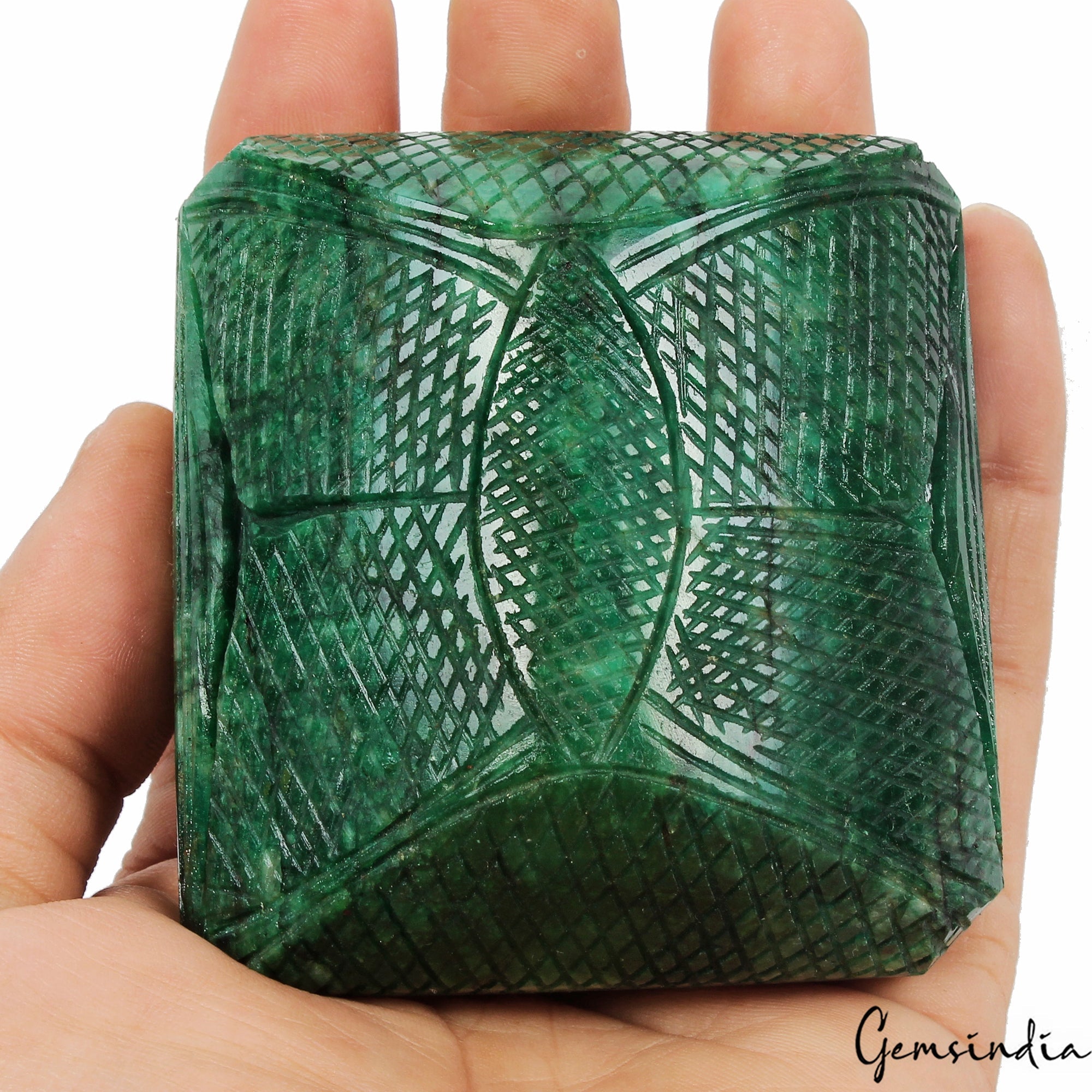 2250Ct Certified Natural Emerald Stunning Green Huge Carved Museum Size Gemstone
