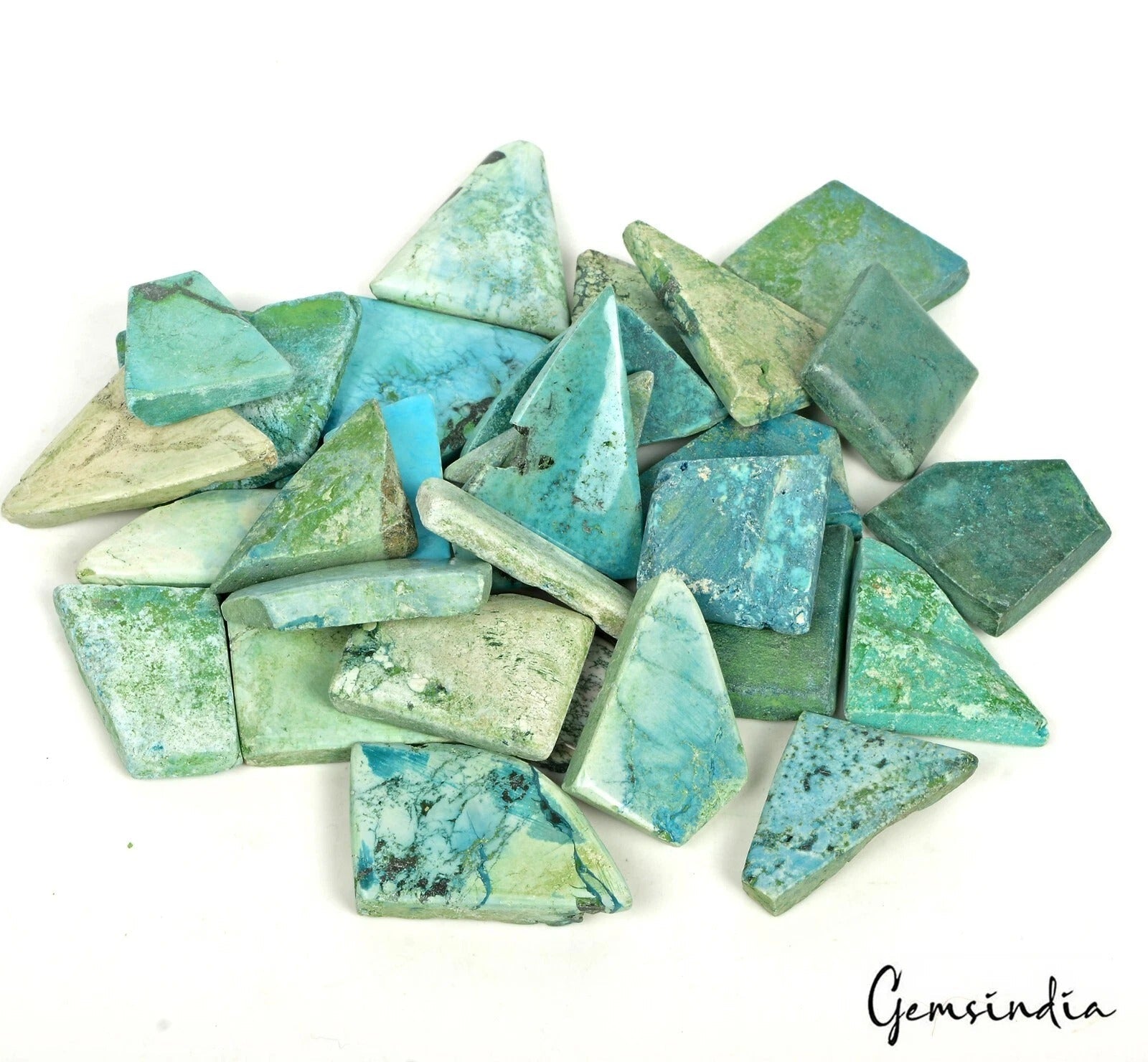 1100 Ct/29 Pcs Natural Blue Green USA Turquoise Mix Cab Loose Wholesale Gems Lot