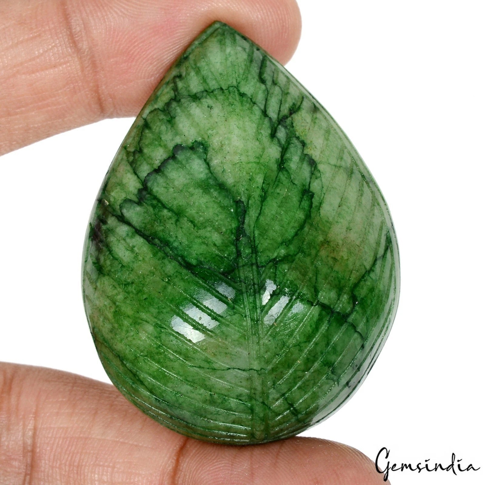 Certified 260 Cts Natural Brazilian Top Green Emerald Pear Hand Carved Loose Gem