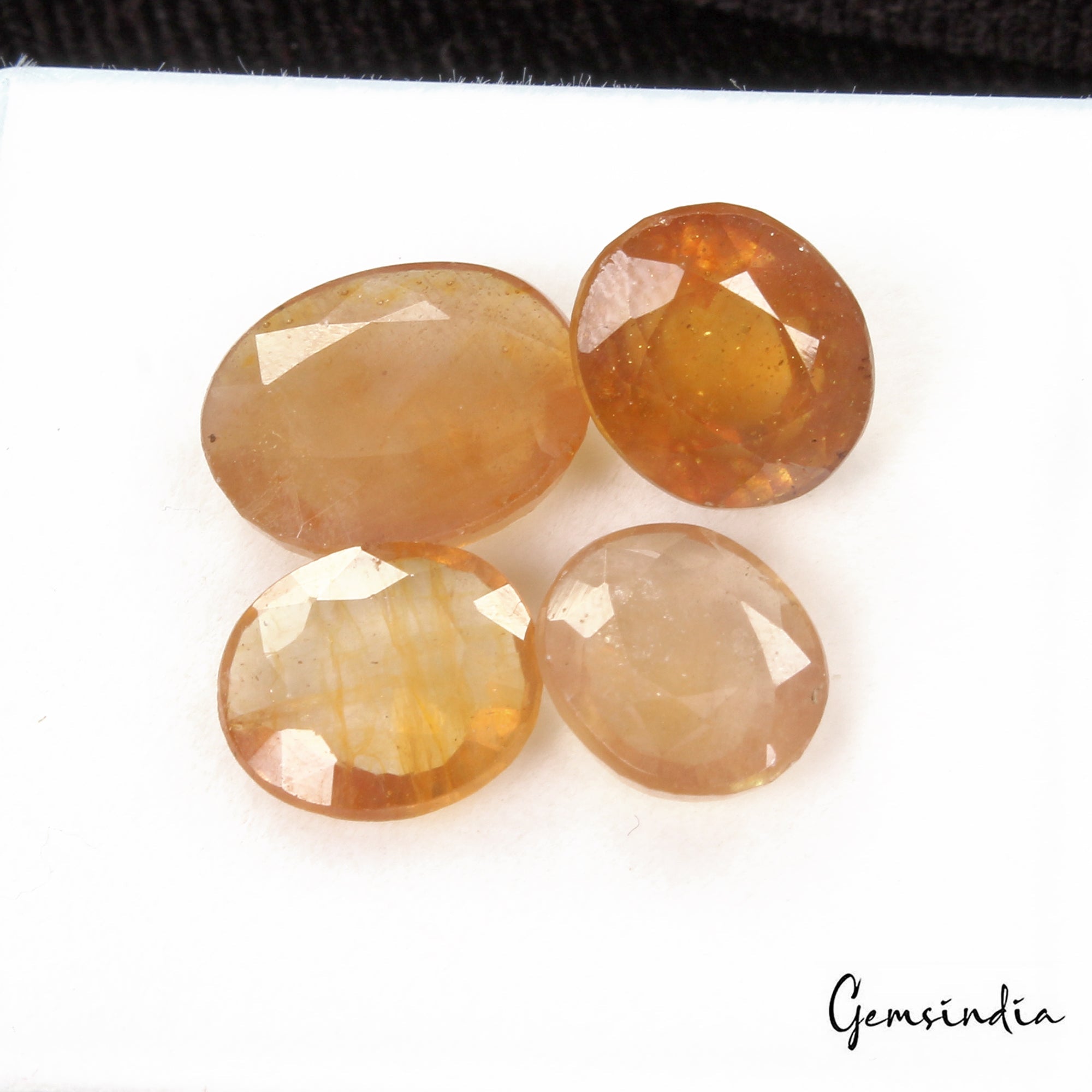 19.40 Ct/4 Pcs Natural Pink & Yellow Ceylon Sapphire(Pukhraj)Oval Gems For Rings